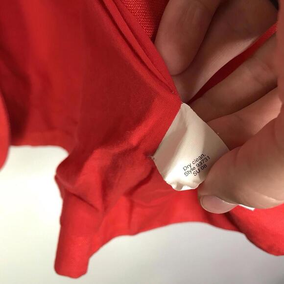 J Crew Blazer Womens 6 Linen Red Preppy Academia Jessica Day Big Buttons - Picture 6 of 8